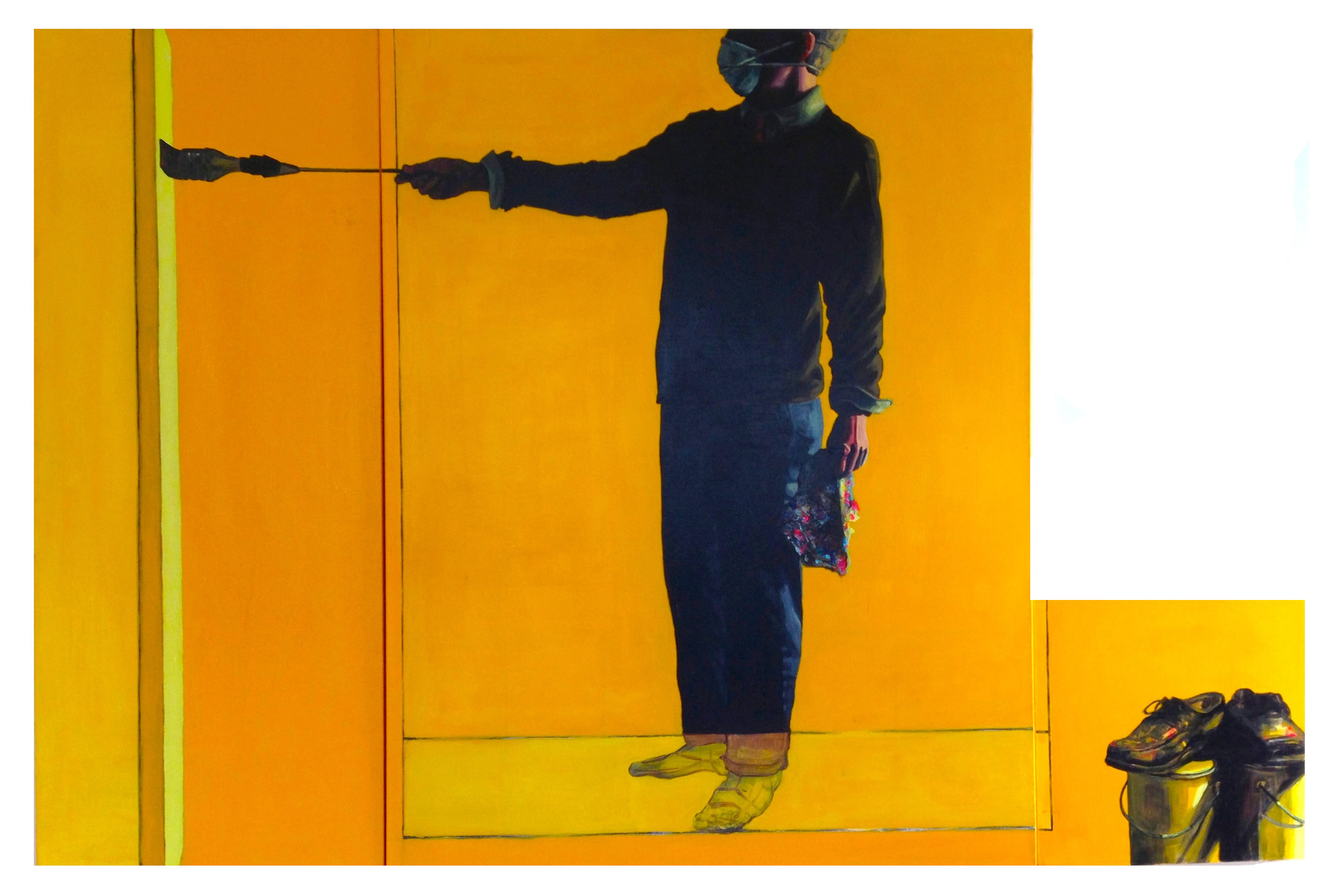 Nacho Butter (three panels) | acrylic, oil, on canvas | 65" x 92" | (SOLD)