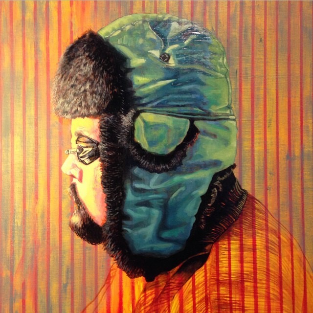 Chris in the Storm #2 | oil on panel | 30" x 30" 