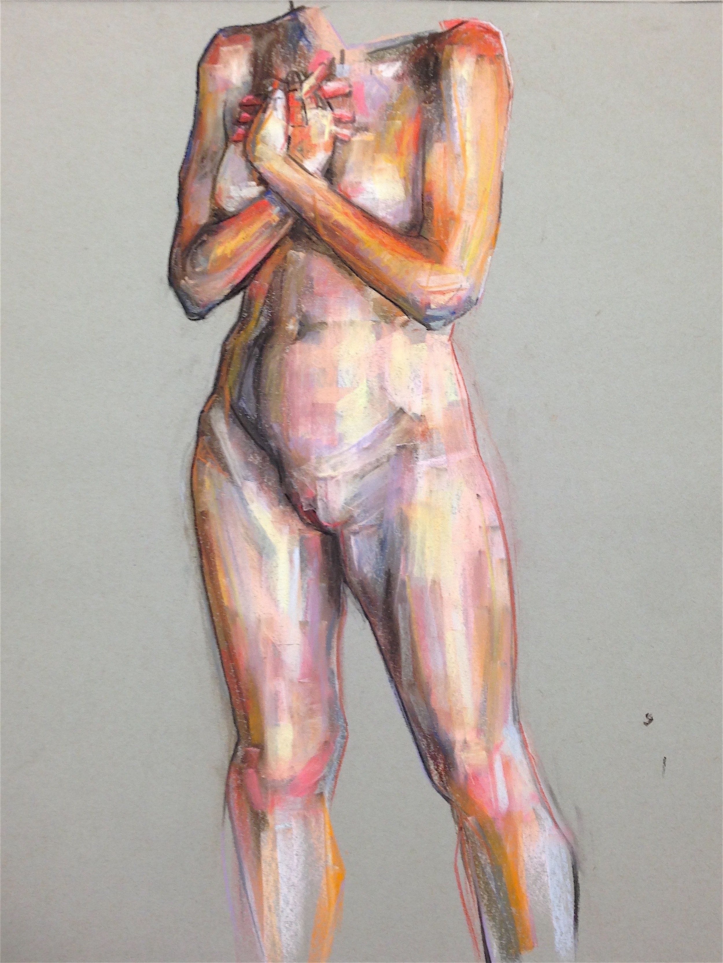 Untitled Nude Study | charcoal, pastel on paper | 24" x 18