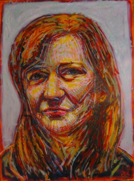 Becca | acrylic on paper | 30" x 22"