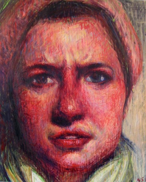 Katherine 1 | acrylic on paper | 26" x 20"