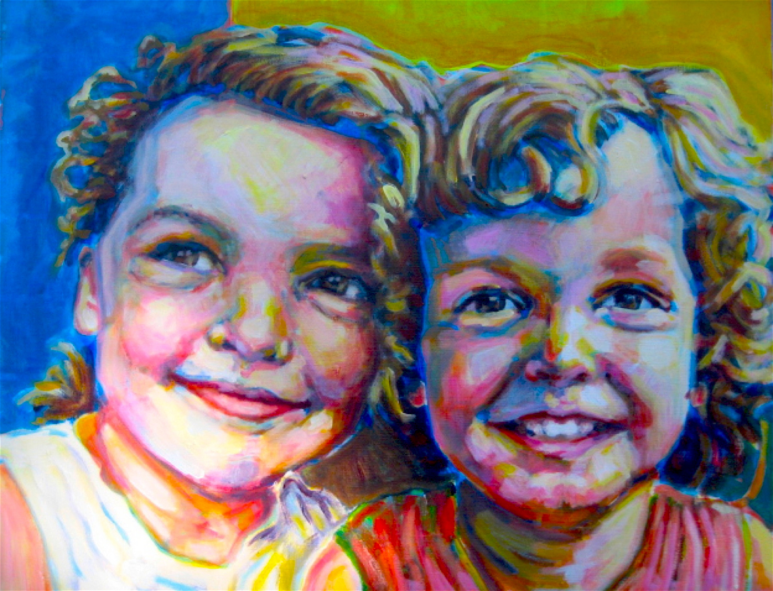 Fin and Lily | acrylic on canvas | 16" x 20"