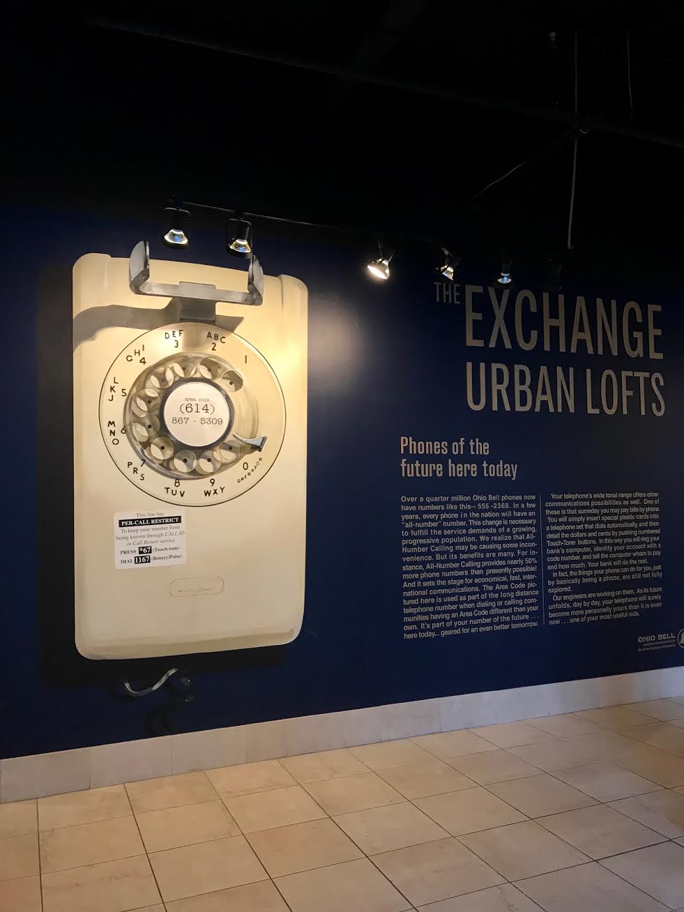 Rotary Phone (614) 856 - 5309 | Collaboration with FlatBlack Visuals | Aerosol, Enamel, Latex Paint | Exchange Urban Lofts | Columbus, Ohio