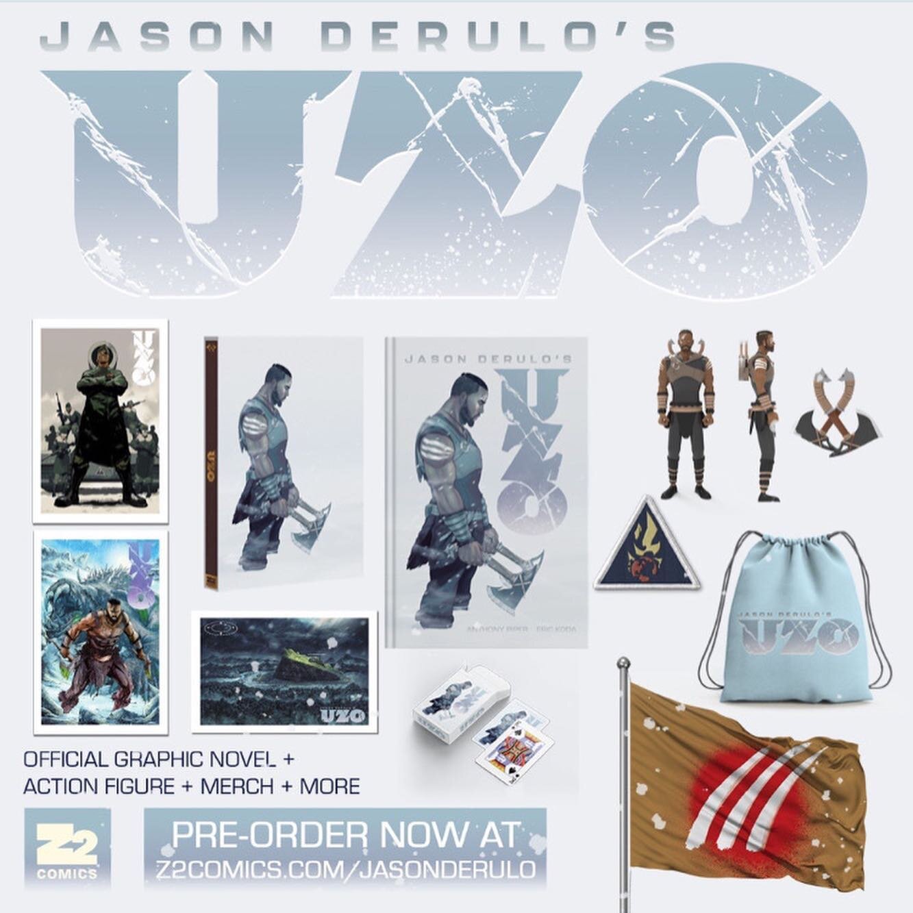 They finally announced this graphic novel that I am drawing! (In this promo the only art that&rsquo;s mine is the top left pinup). Preorder now! https://z2comics.com/products/jason-derulo-uzo-graphic-novel-action-figure-merch #z2comics #jasonderulo #