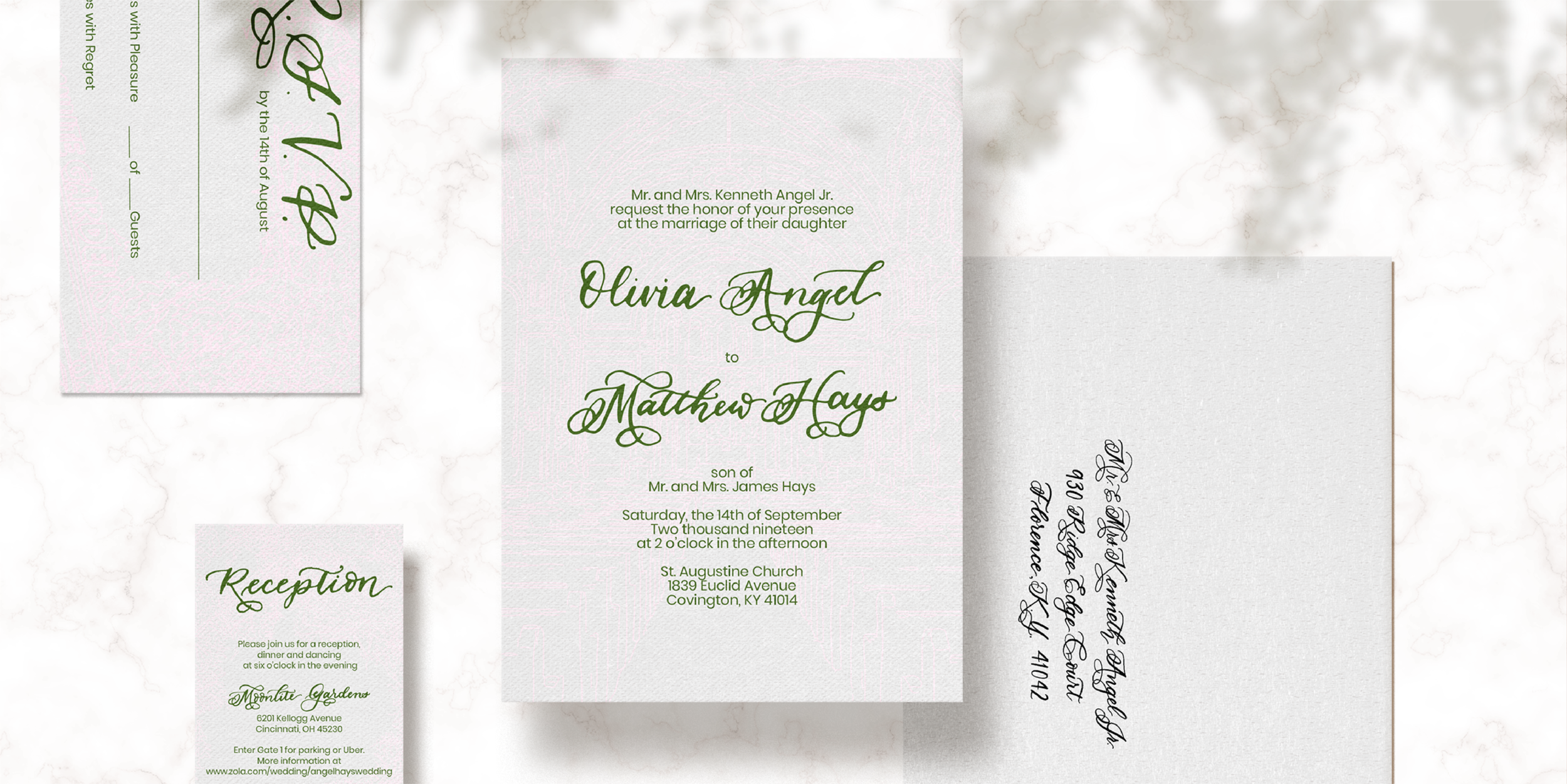 Calligraphy Wedding Invitation Suite