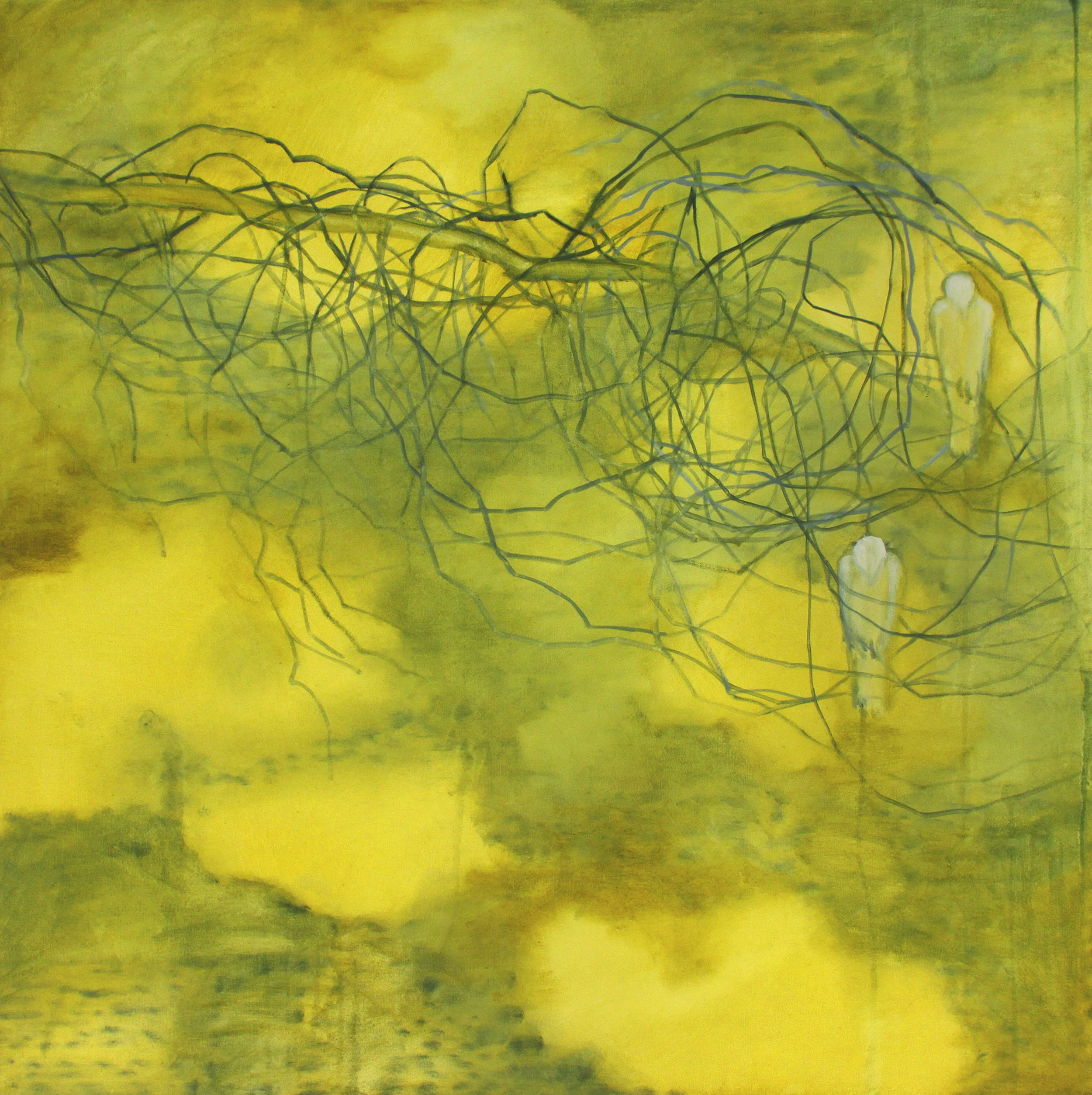 Chalk Birds, 40"x40", oil on canvas (sold)