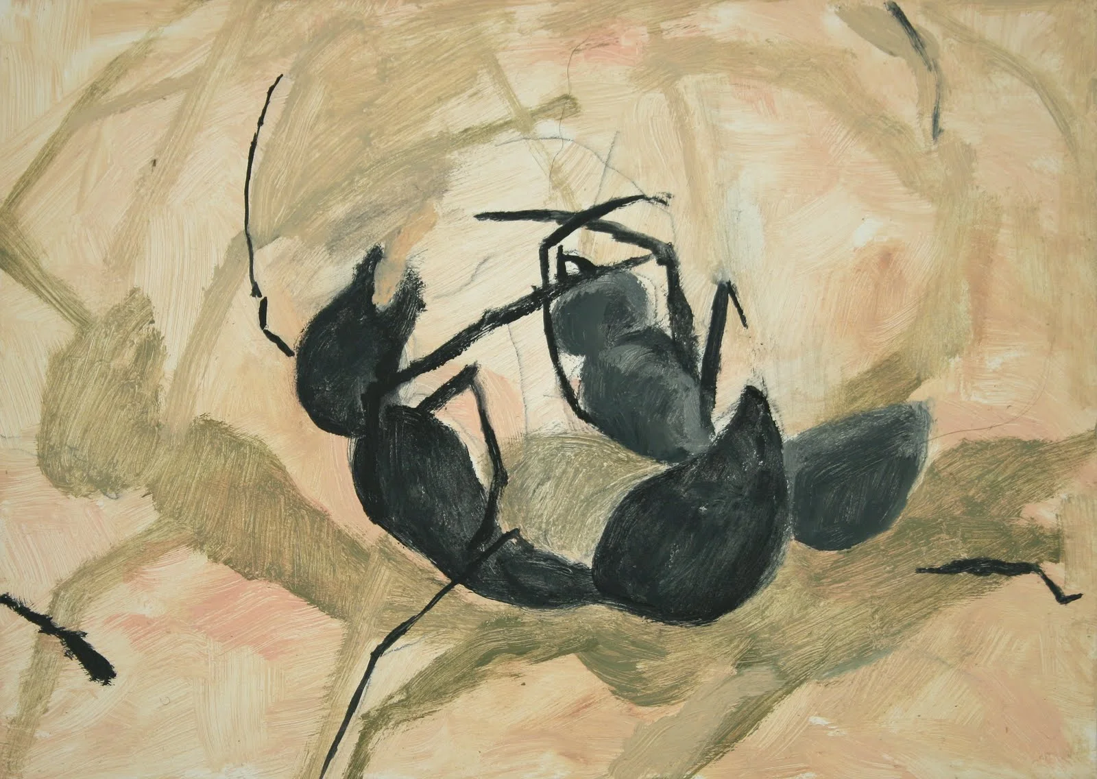 Ants 3, 5"x7", oil on board