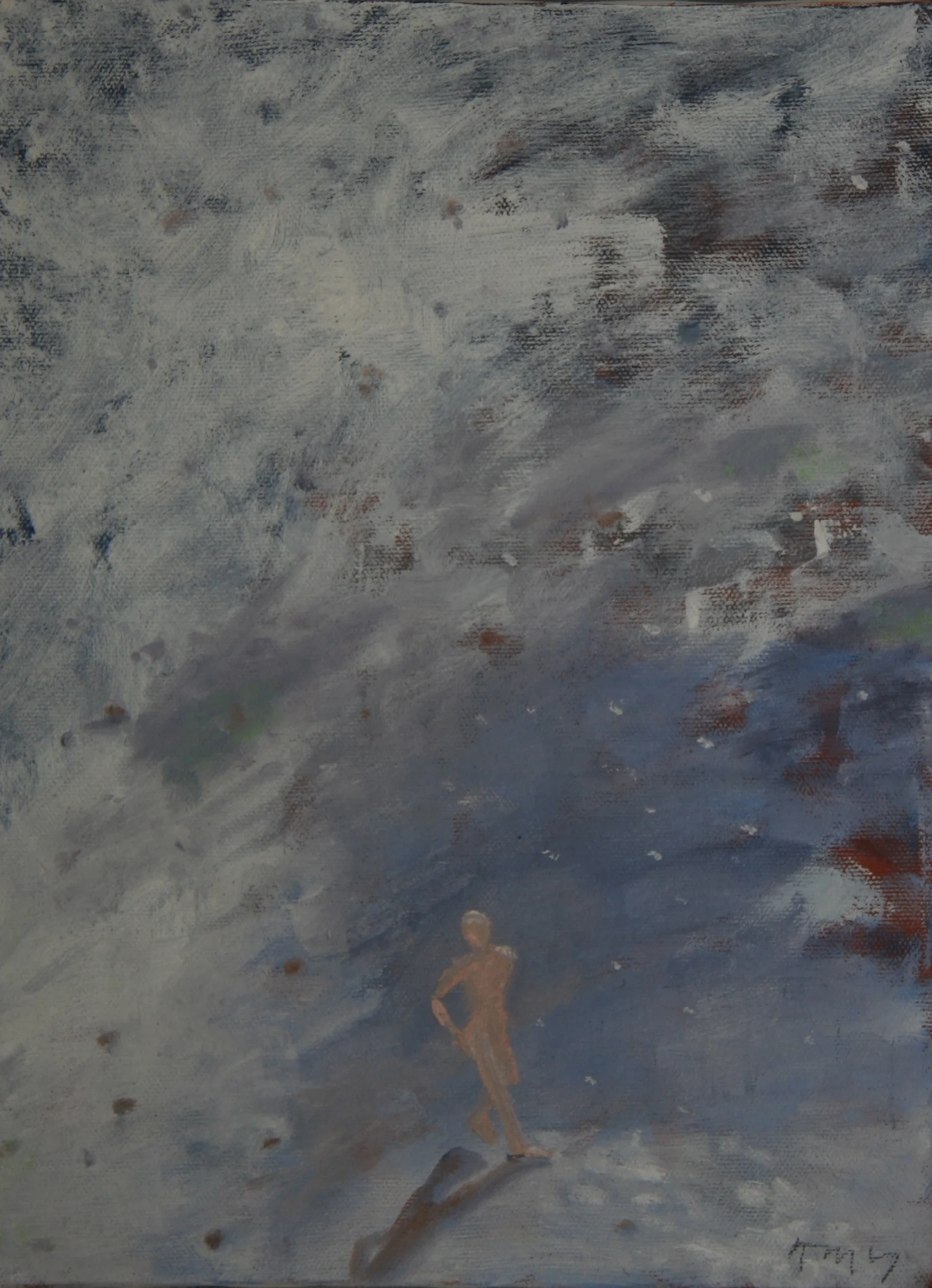 Naked Man 2, 10"x8", oil on canvas