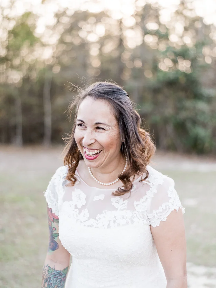 Happy brides who laugh are the prettiest brides of all.