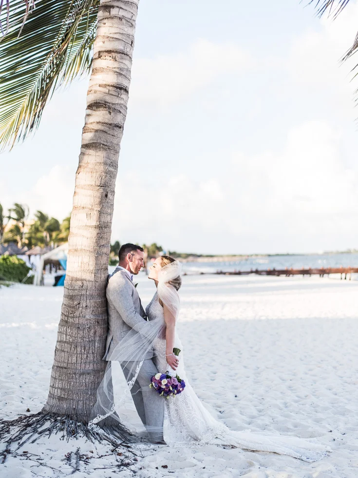 Destination wedding photographer based in Atlanta, Georgia travels to Cancun, Mexico for gorgeous beach wedding in April
