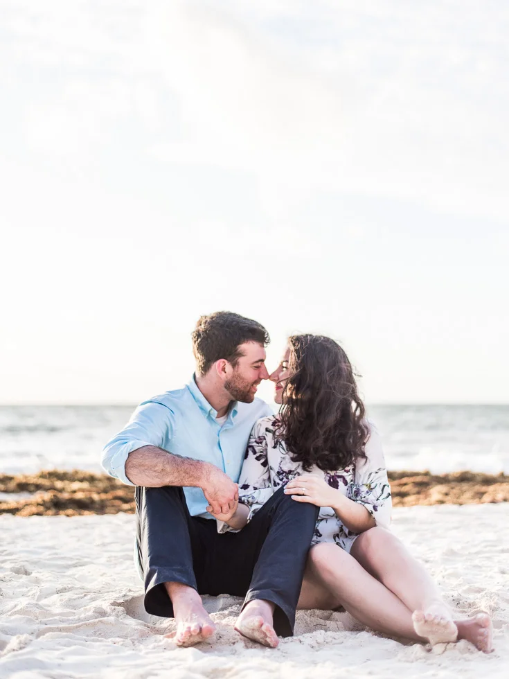 Beachy engagement photos in Mexico