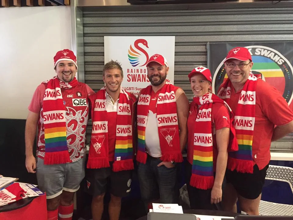 Rainbow Swans at Sydney Swans Fan Day