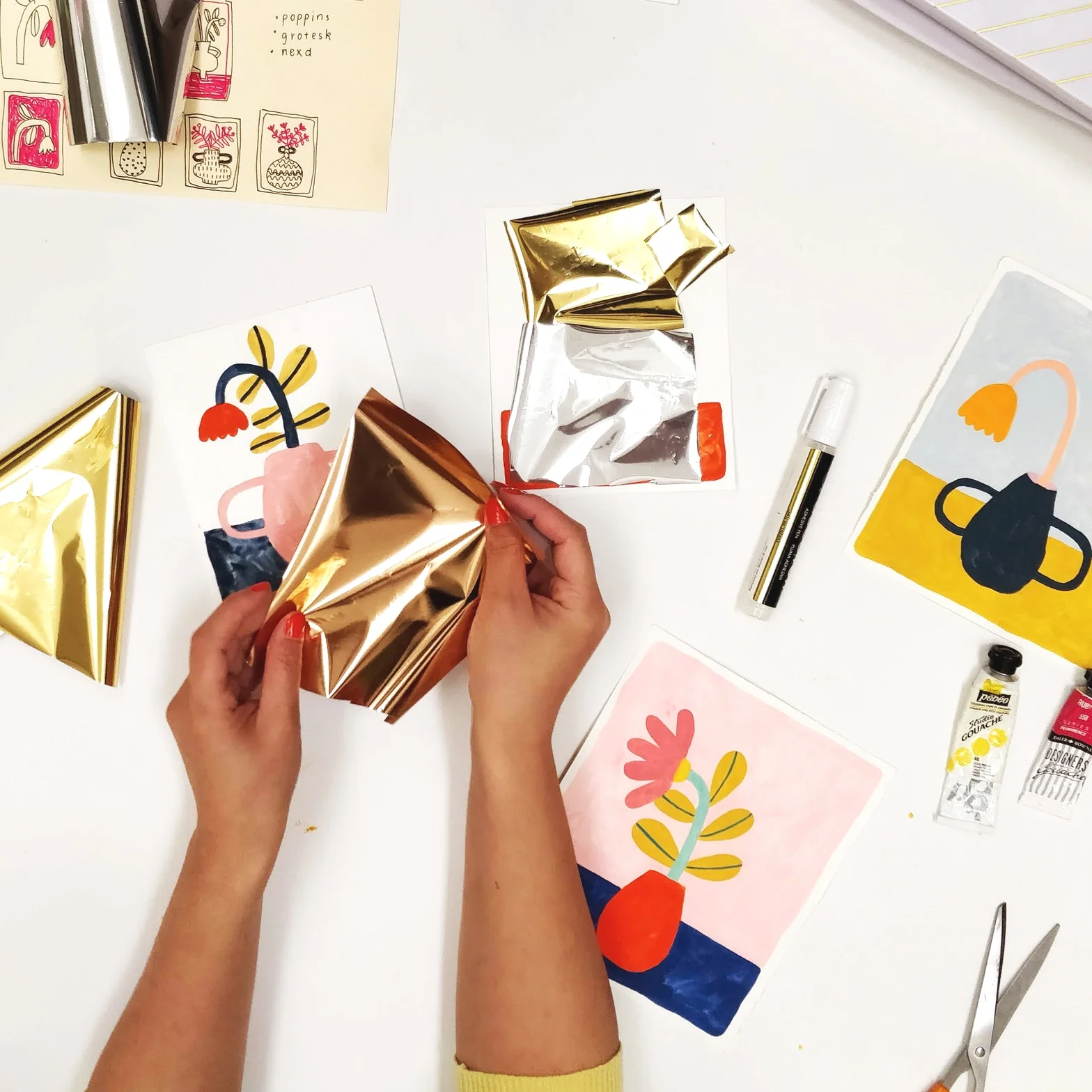 18th July 2019 Foiling workshop at Paper & Brush studio, Amsterdam