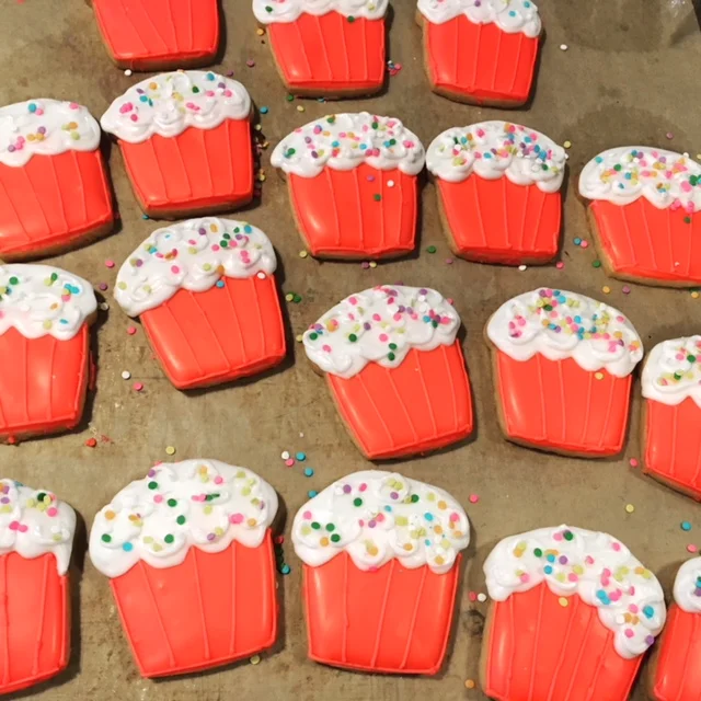 Custom Birthday Cupcake Cookies