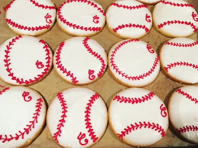 Baseball Sugar Cookies
