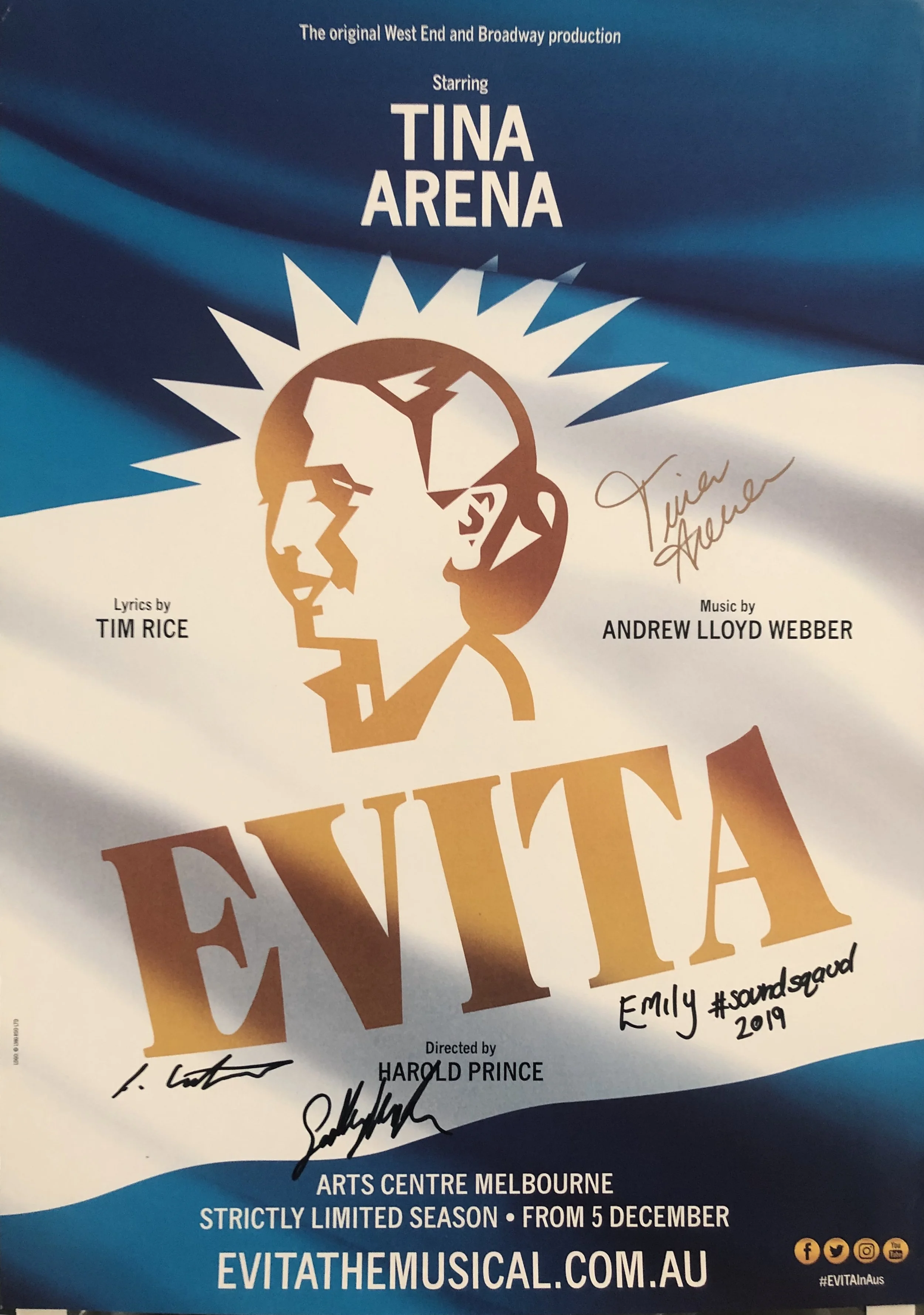 Evita broke records for The Arts Centre Melbourne, becoming the longest running and highest grossing production in their history