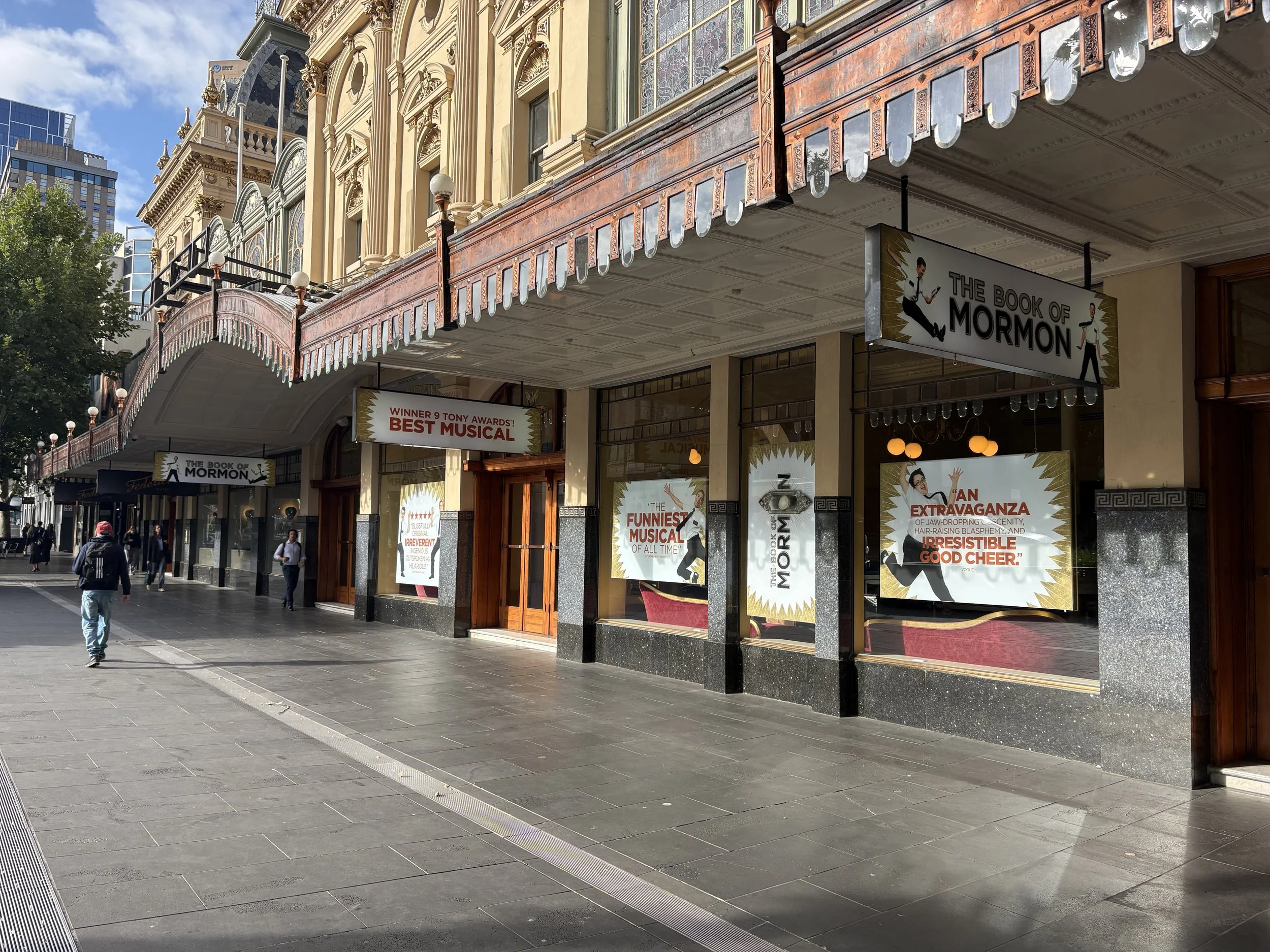 Bumping in Book of Mormon to Melbourne’s Princess Theatre