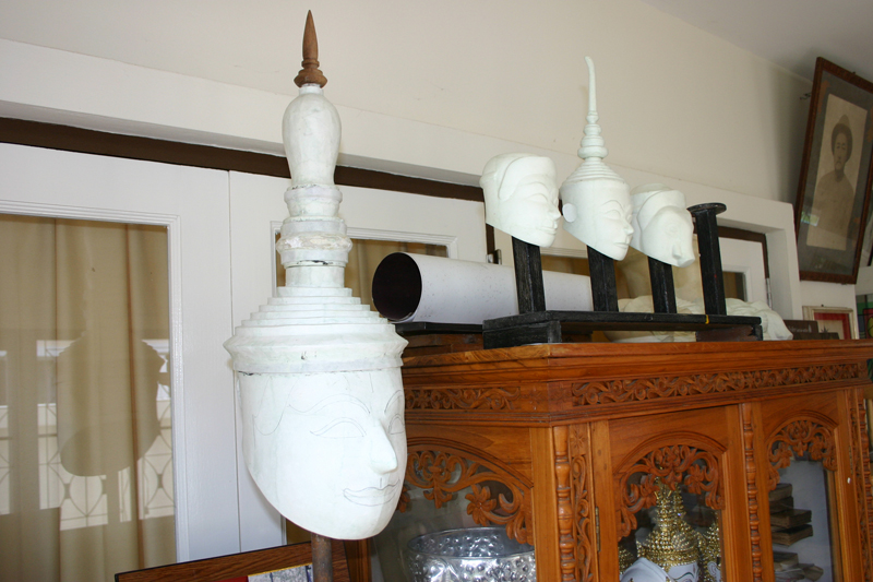 Khon masks in progress.