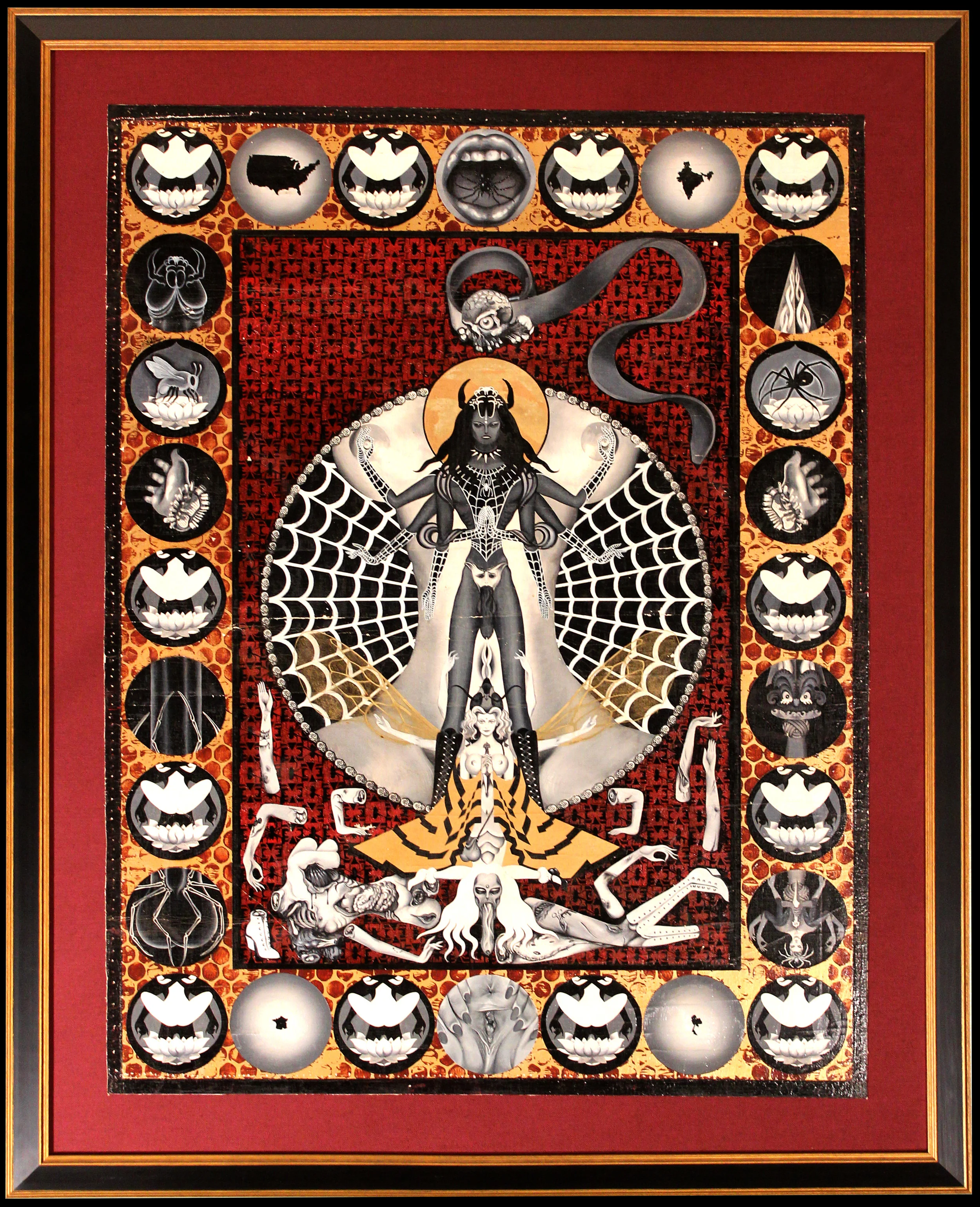 SPIDER-MANDALA, oil on canvas, 48" x 36"