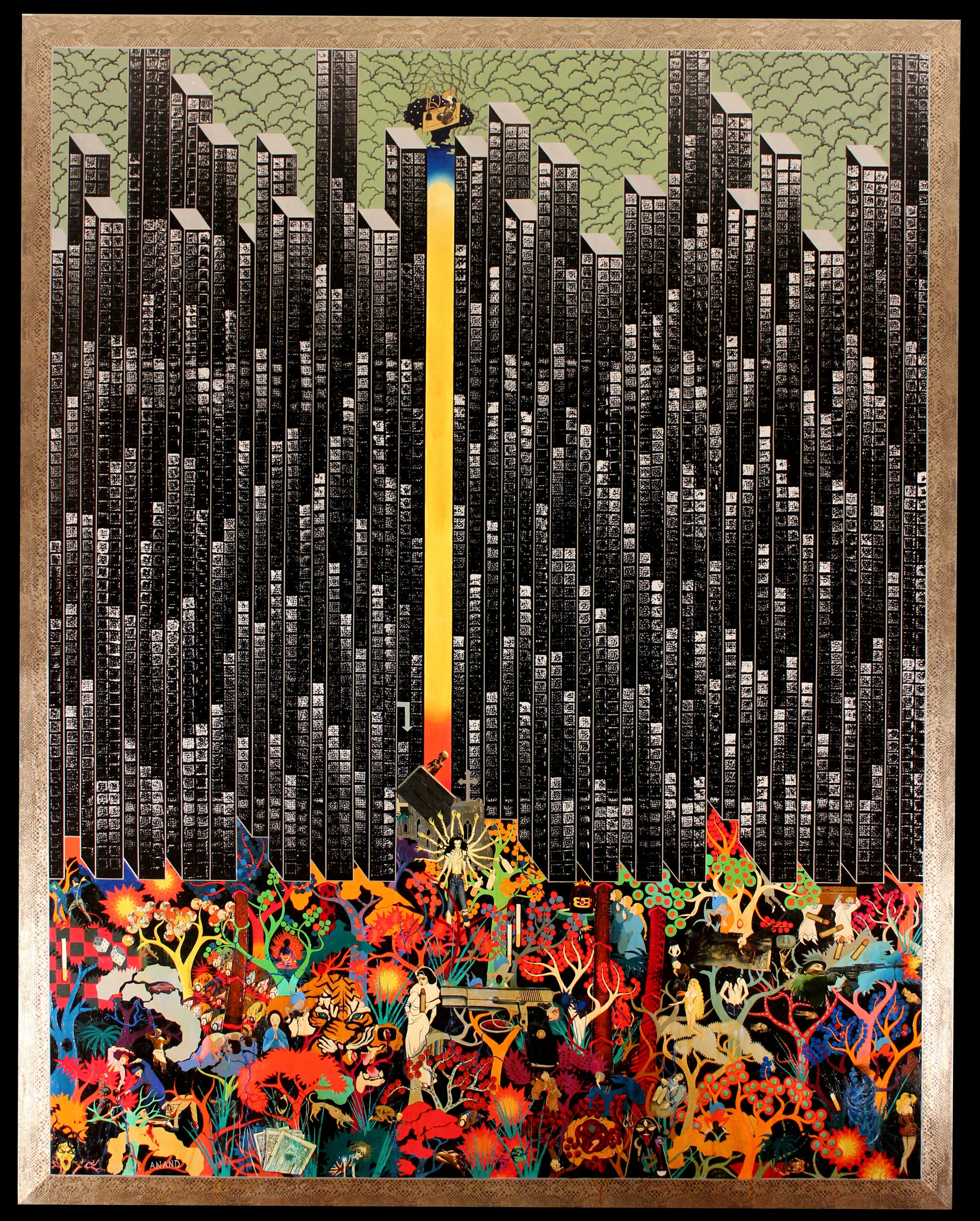 WELCOME TO THE JUNGLE, oil on canvas, 84" x 66"