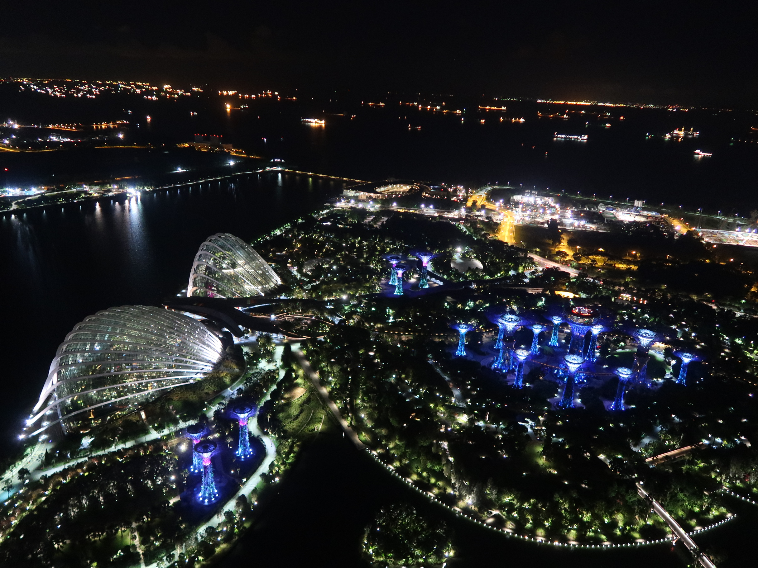 從金沙酒店頂樓看下去的夜景