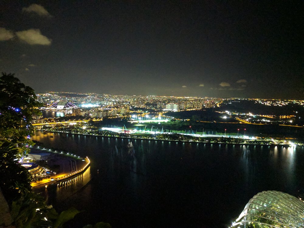 從金沙酒店頂樓看下去的夜景