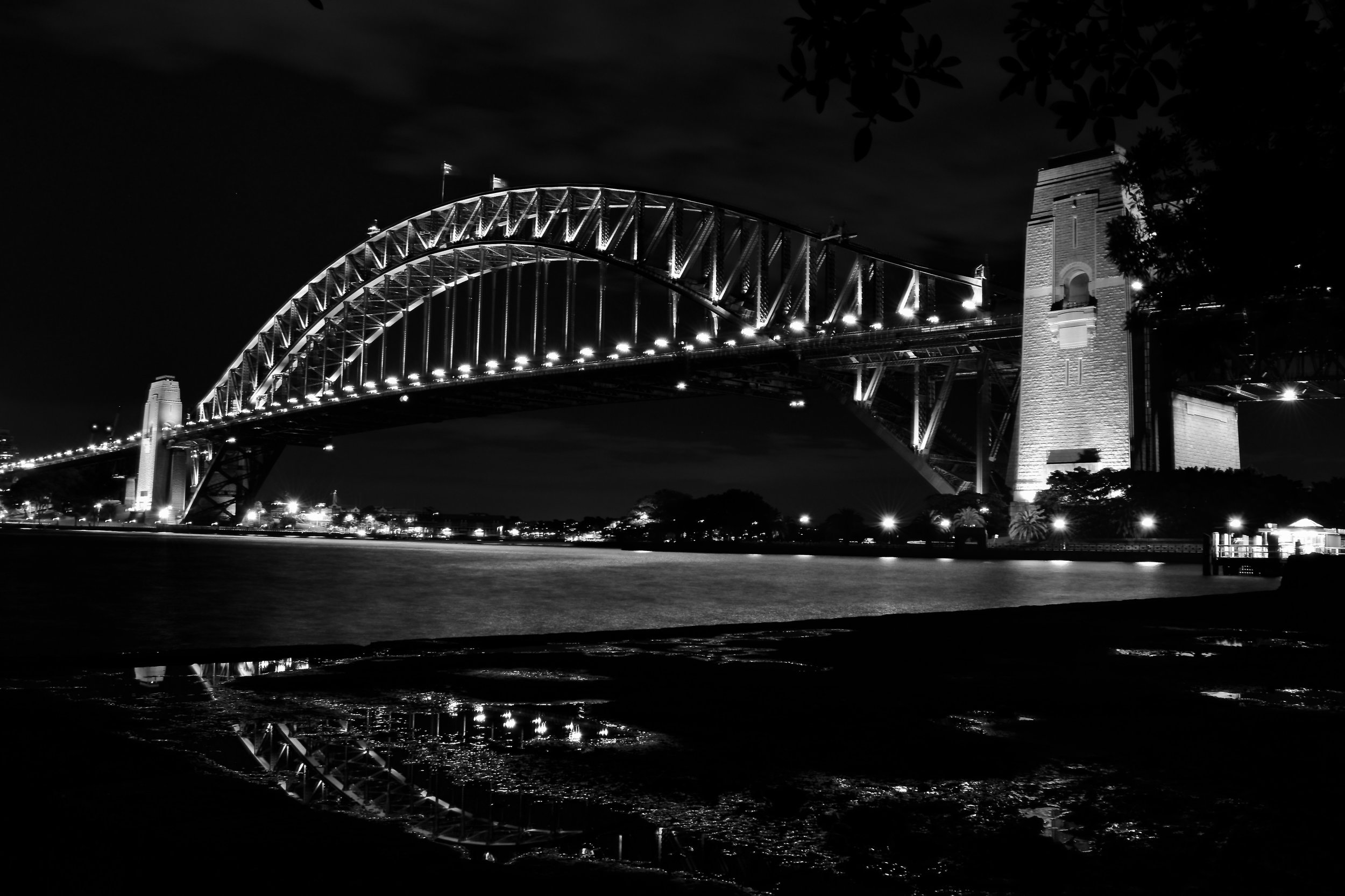 Sydney Habour Bridge reflection in the (famous) puddle