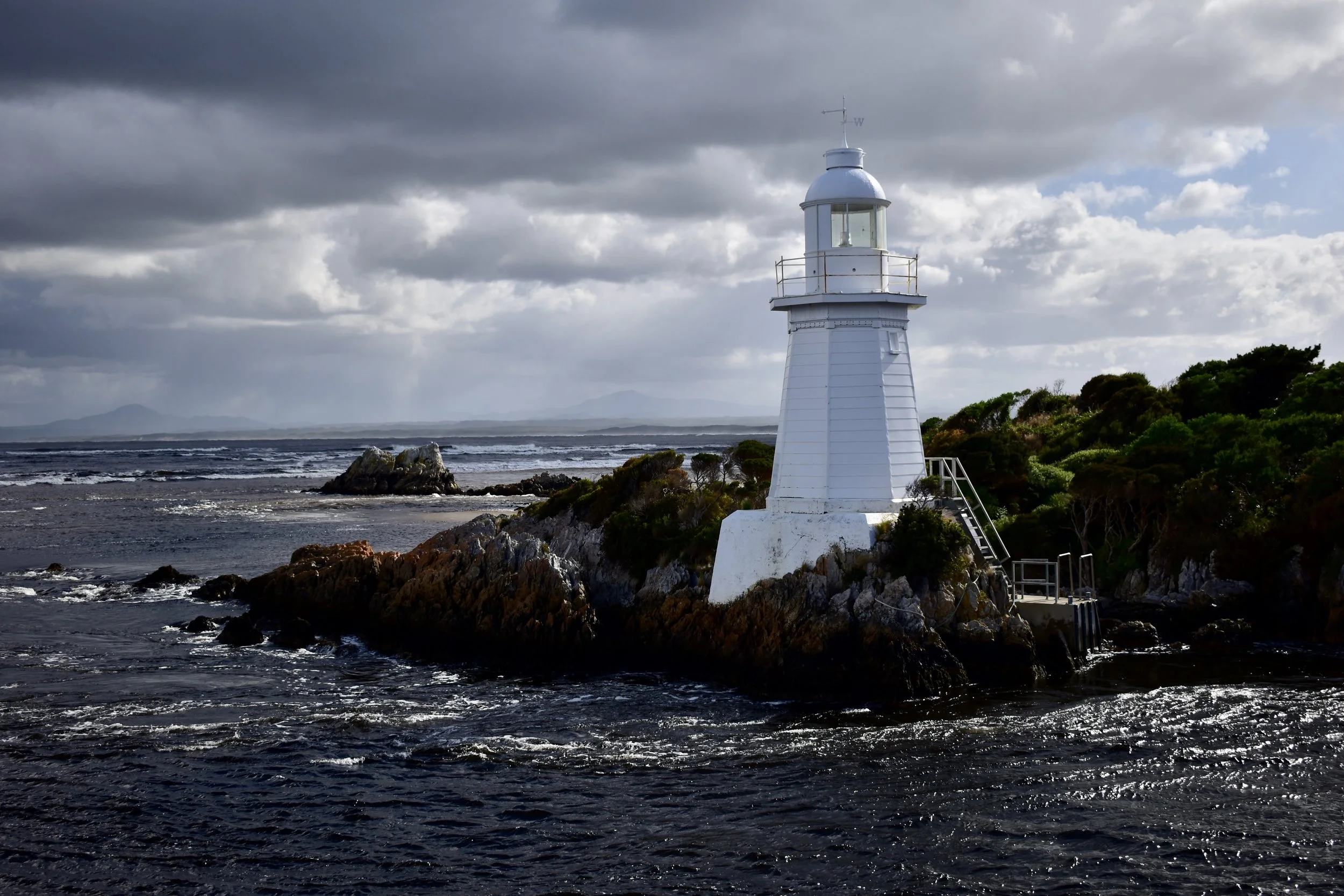 Lighthouse in the middle of the Gordon River, Tasmania