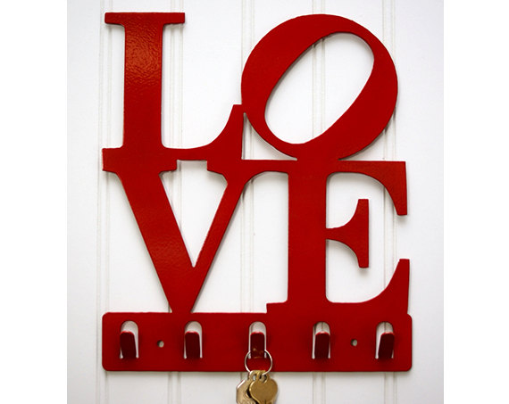Live Laugh Love Keyholder Made from powder coated steel Key Rack Wall Hook 