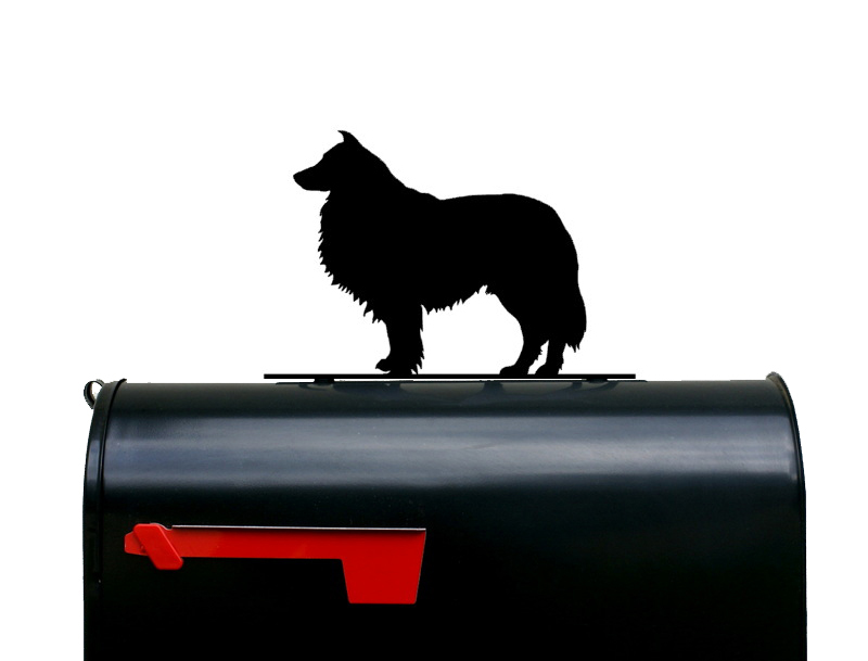 US Made German Shepherd Silhouette Mailbox Topper Powder Coated Steel Sign 