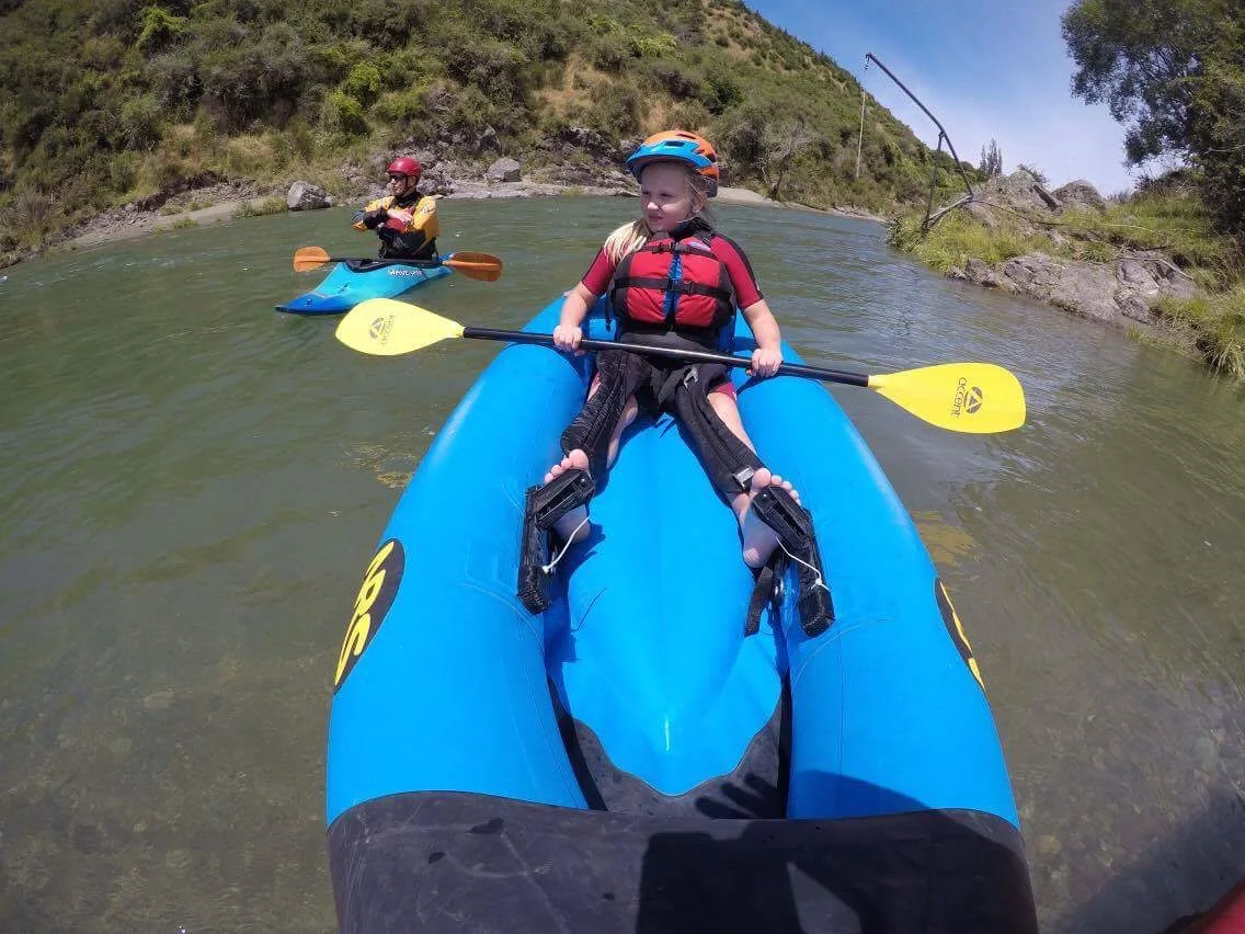 Zoe kayaking on the Wairoa River