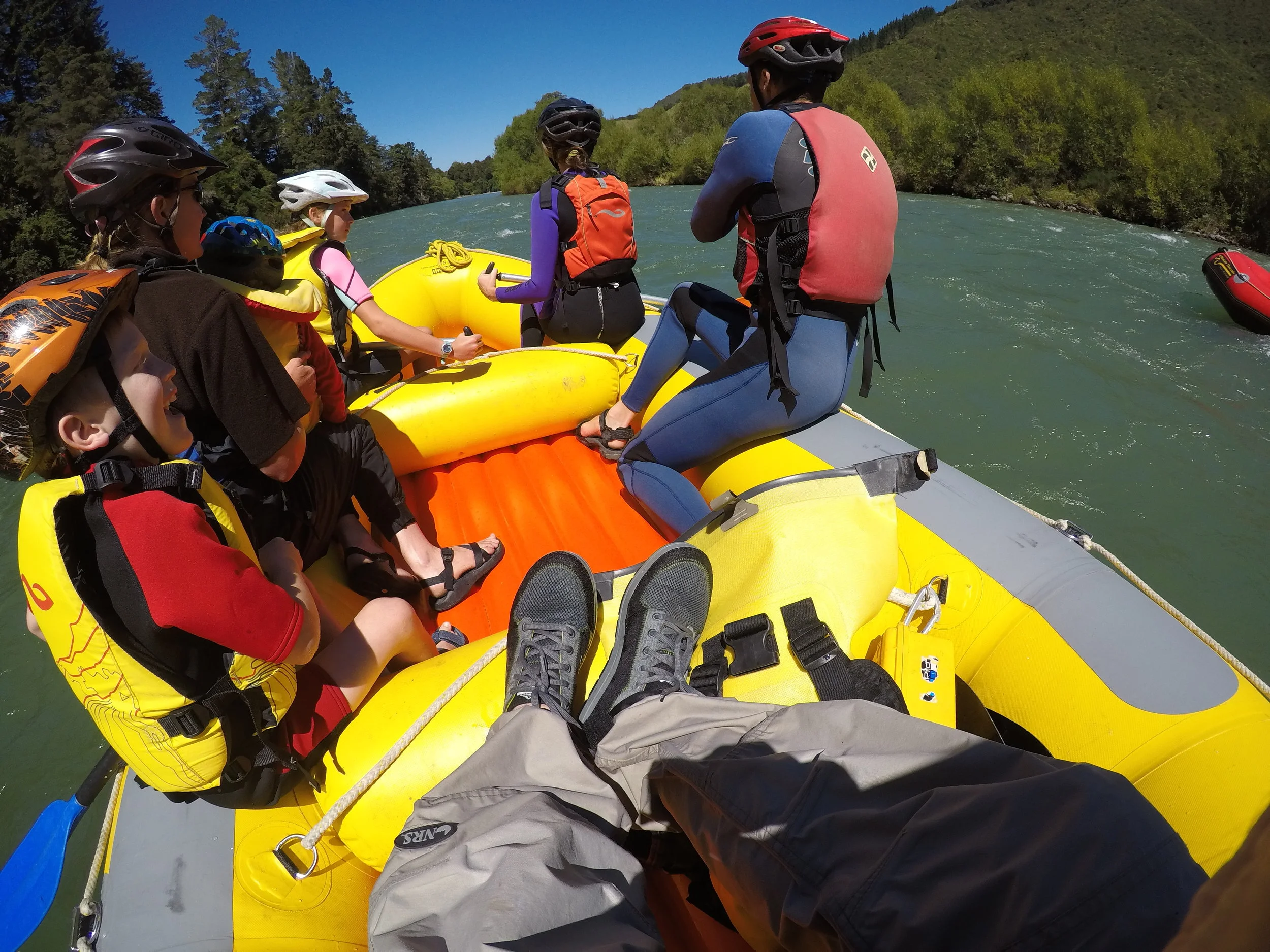 Buller rafting with comfortable feet!