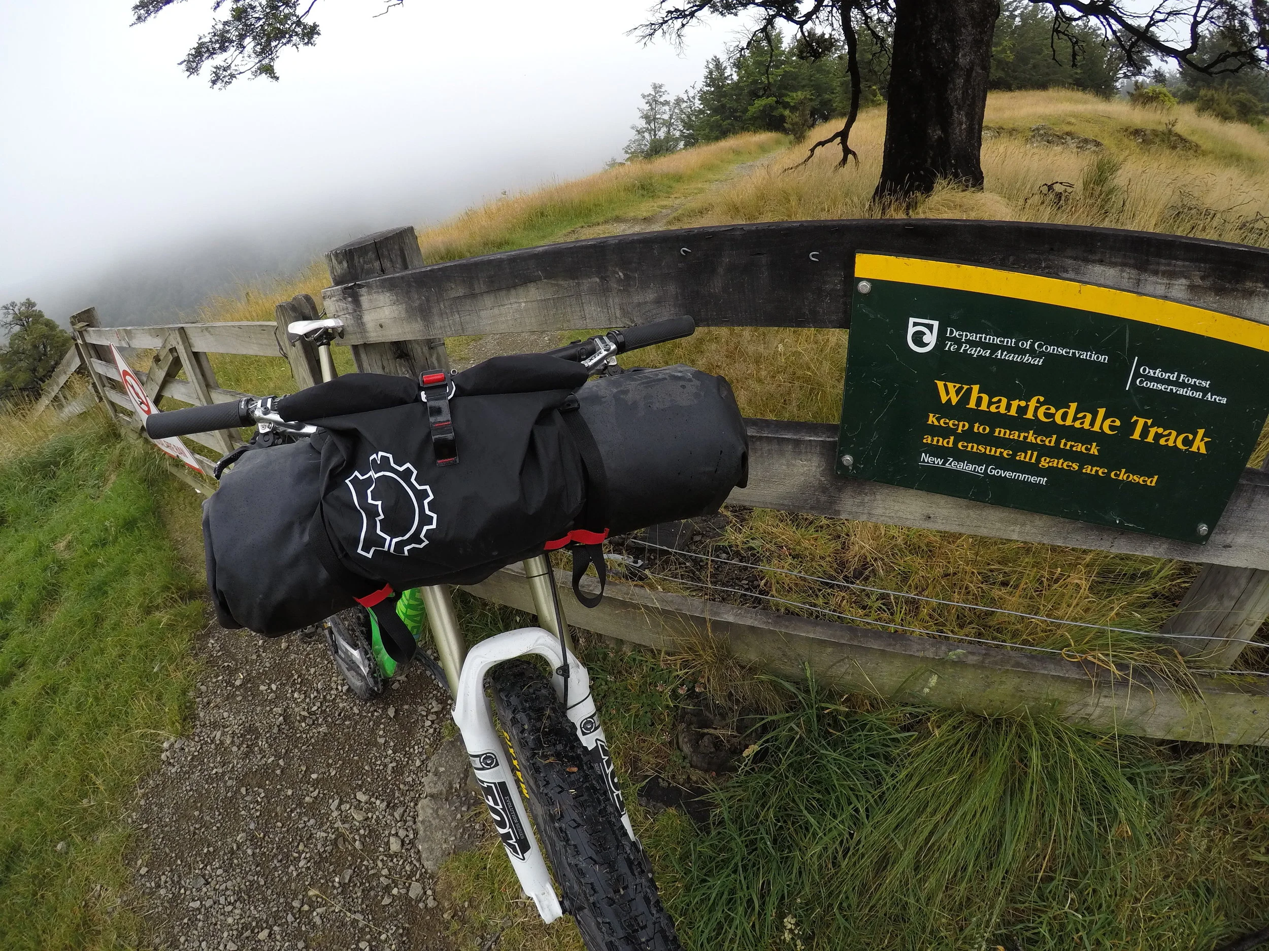 All geared up and heading into the mist.  