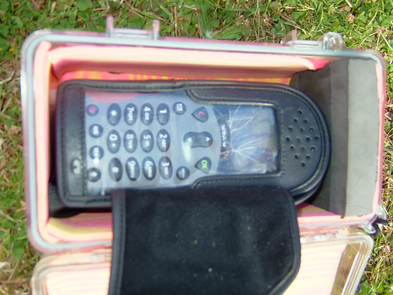 The sat phone, inside &nbsp;padded dry box, it was in the back of my kayak and is testament to the impact it took when the sling fell to the ground.  &nbsp;