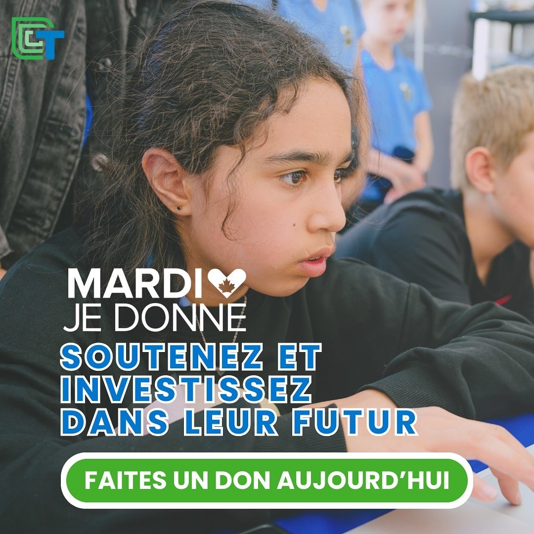 Soutenez les femmes leaders et les innovatrices de demain ! Votre don dans le cadre du Mardi je donne ouvrira des portes aux filles dans le domaine des STIM, en leur fournissant les outils, la formation et la confiance n&eacute;cessaires pour changer