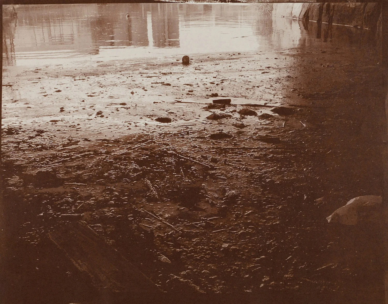 sludge with concrete silo, large saltprint