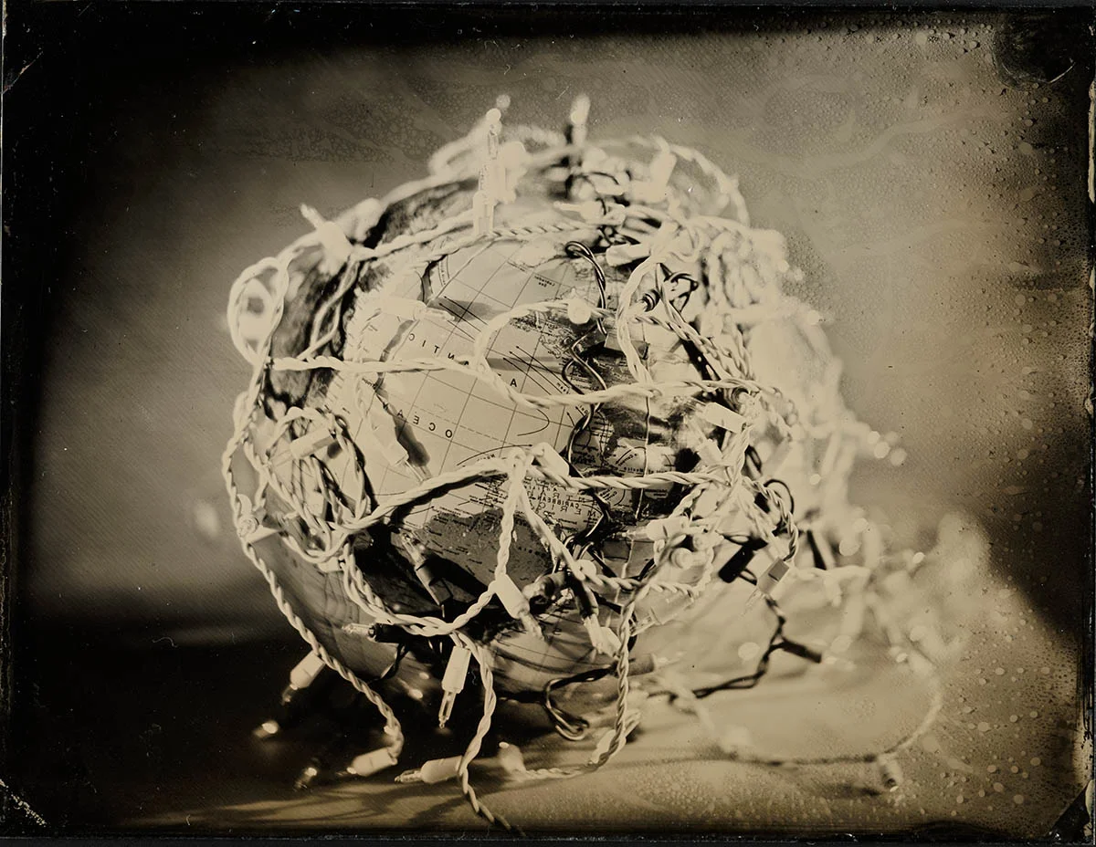 enlightening the world, full plate tintype