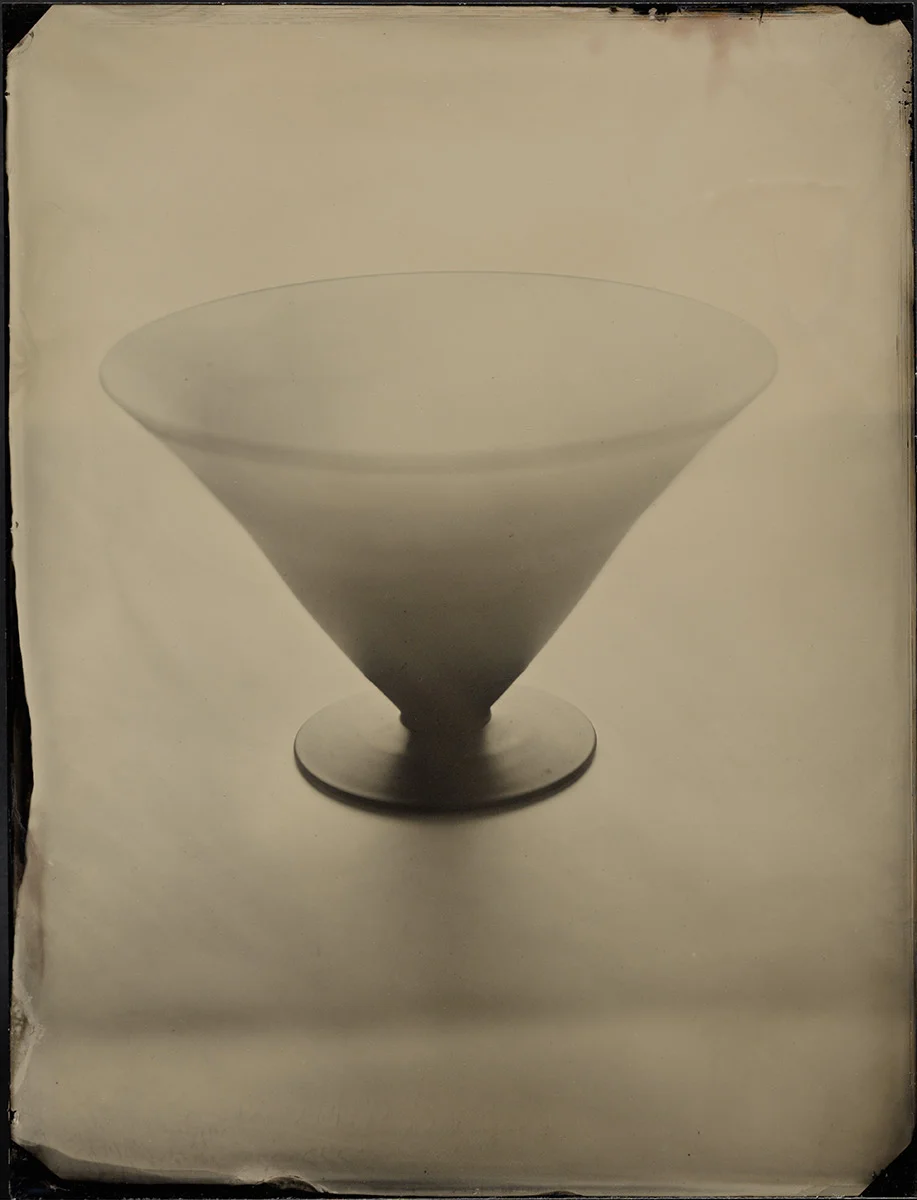 geometric light, full plate tintype