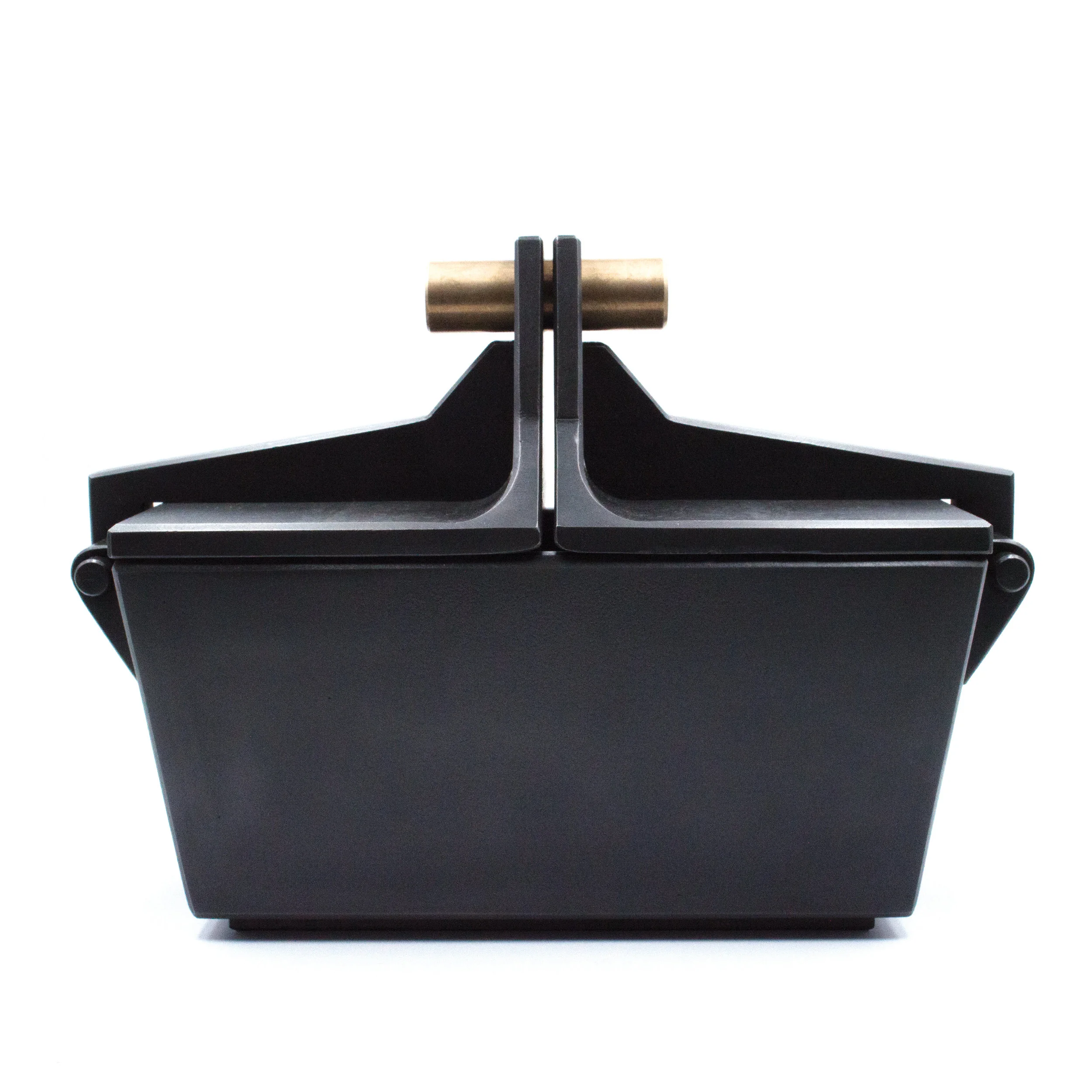 Gusset Container blackened salvaged steel, bronze 8 x 10 x 4.5 2018