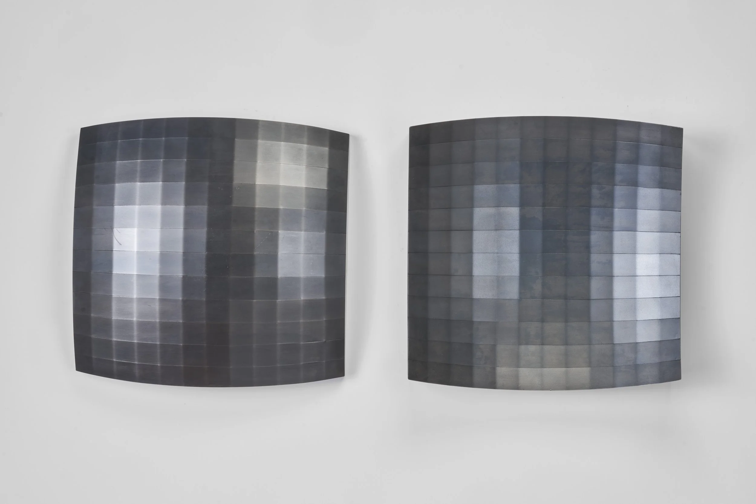 Left, Sector I, Right, Sector II, blackened steel, 2025