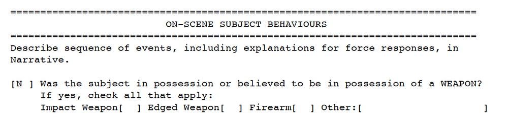   VicPD’s use of force report says the person they hit did not have a weapon.  