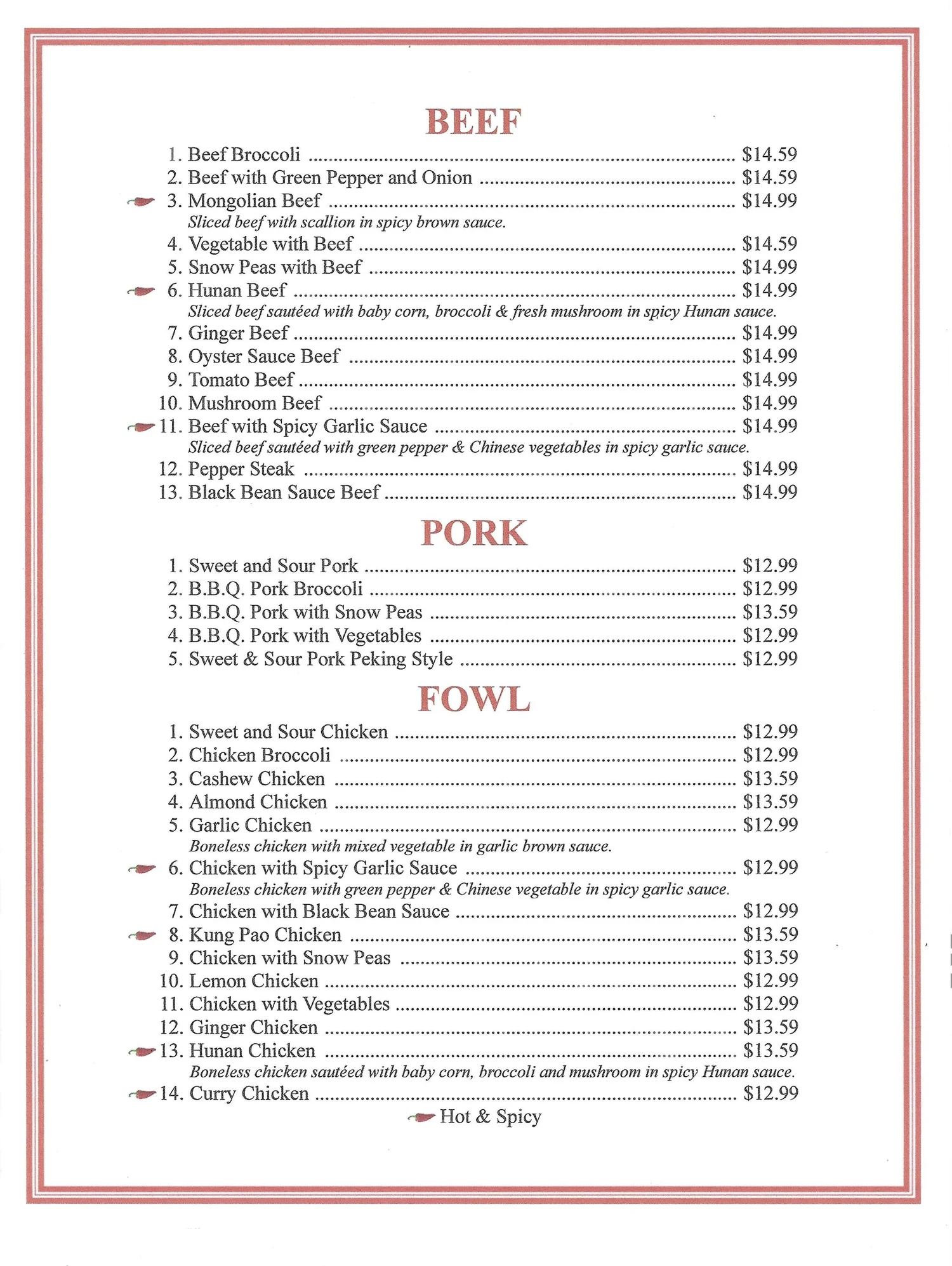Menu — China Garden Restaurant - Los Banos