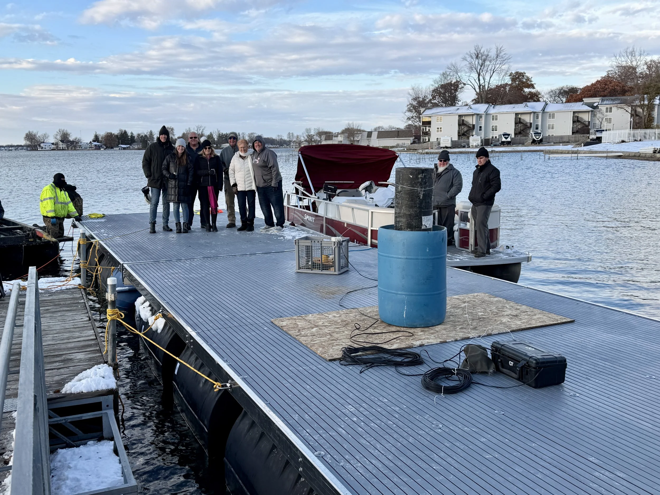 WPOA Board Members, Swiss Perfection (Barge Builders) & Diamond Pier Pros (barge movers)