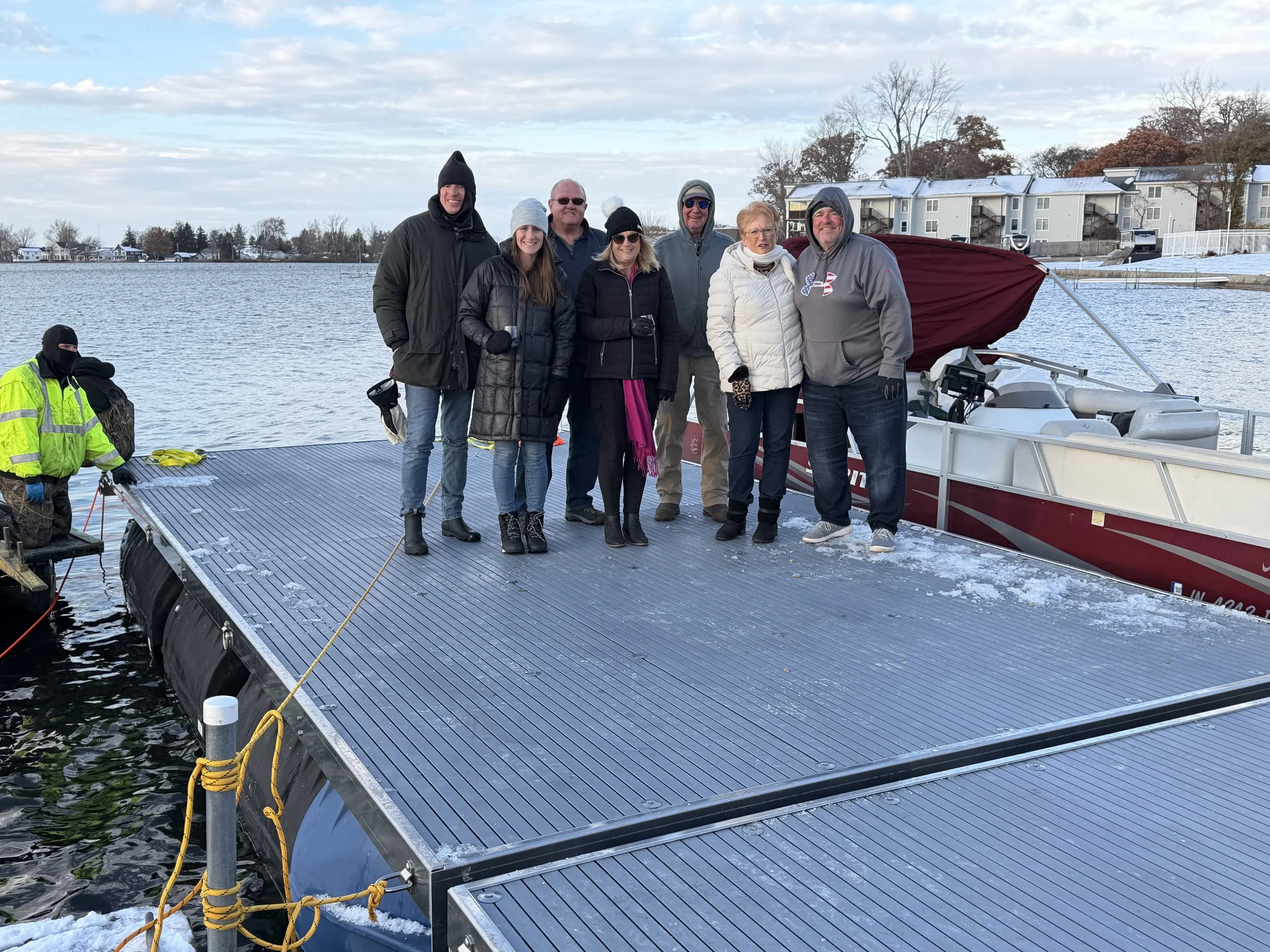 WPOA Board Members, Swiss Perfection (Barge Builders) & Diamond Pier Pros (barge movers)