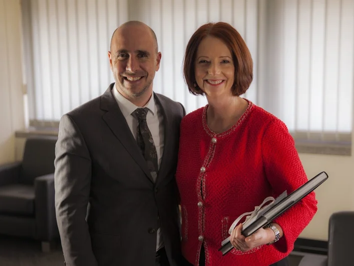 With former Prime Minister, t he Hon Julia Gillard MP