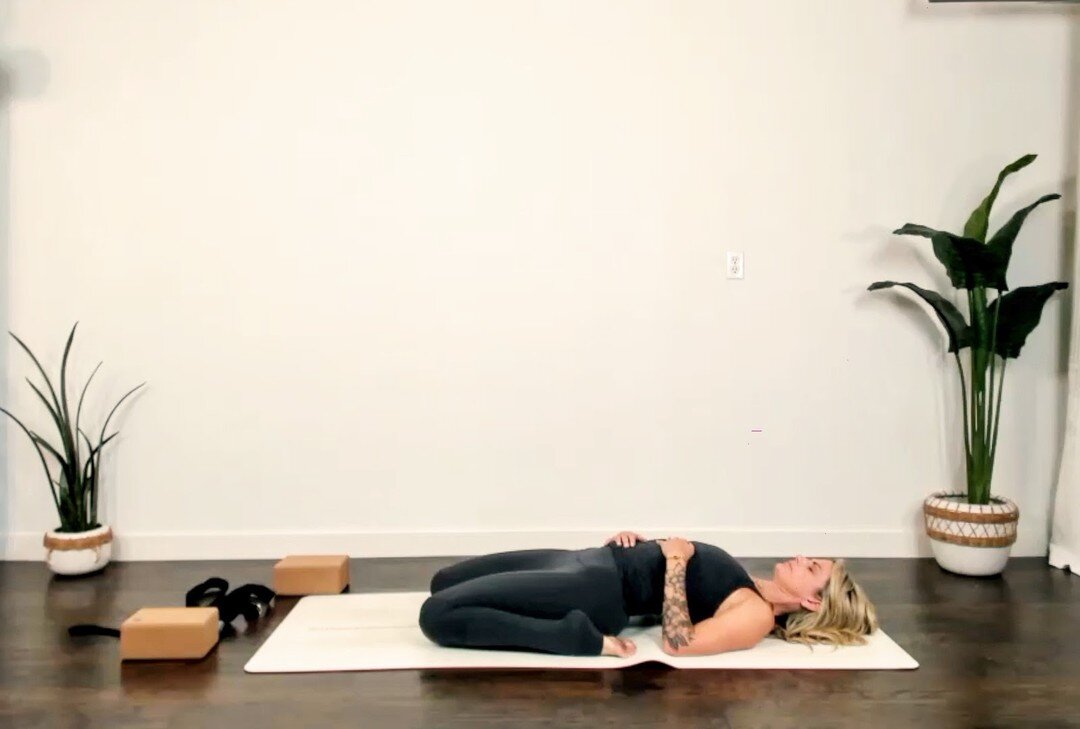 Supta Virasana

In this reclining posture you will either support yourself with youre hands or forearms OR come all the way back down to your back. You could have a blanket or a bolster (flat or inclined) behind you to support you as you make your wa