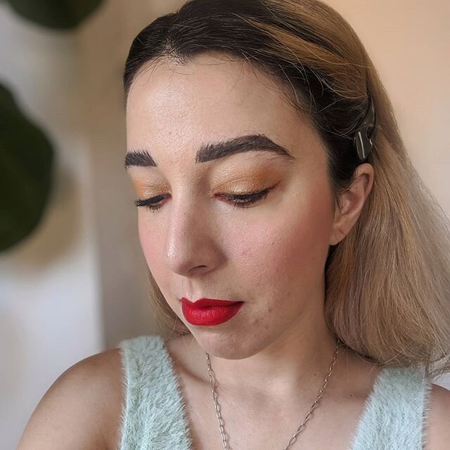 Today's #twoweeksonepalette challenge look is admittedly more about the lip than the eye... Whoops! But I got so excited when my @thelipbar order came in and you can probably see why. Wearing the shade &quot;Boy Trouble&quot; and it is amazing. It's 