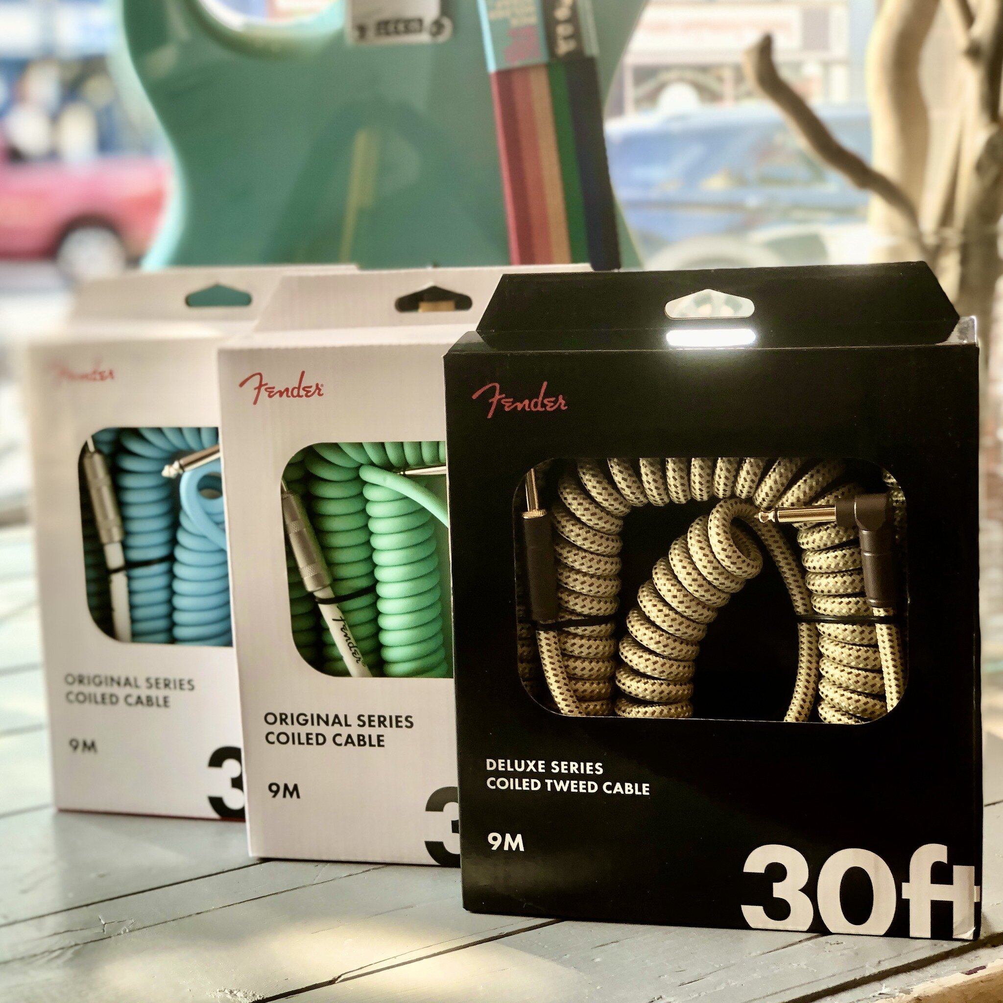 Now at 25% off as part of our Summer Sale, the Fender Original Series Coil Cable (in Surf Green and Daphne Blue) and Fender Coiled Tweed Guitar Cables are built with top grade materials and specs to ensure optimal performance and killer looks. Check 