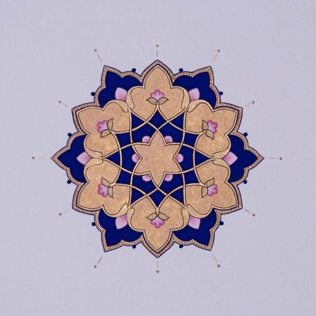 Gold &amp; Lapis &copy; behnazkarjoo
.
.
.
.
.

#gold #tazhib #lapislazuli #tezhip #fineart #islamicart #traditionalart #illumination #gilding #islamicdesign #manuscript #turkishart #persianart 
#زخرفةاسلامية #زخرفه #تذهیب