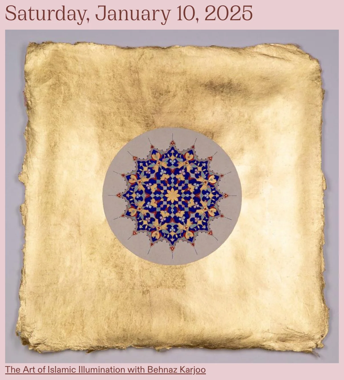 The Art of Islamic Illumination with Behnaz Karjoo
